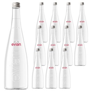 에비앙 글라스 생수, 750ml, 12개