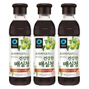 청정원 건강한 매실청, 650g, 3개