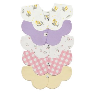 코니 롤링빕 아기 턱받이 5종 세트, A세트, 1세트