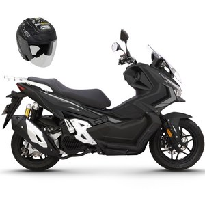 한솜 모터스 어드벤처 스쿠터 + 오픈페이스 헬멧 방문설치, ADV125 TCS, 매트블랙(스쿠터),...