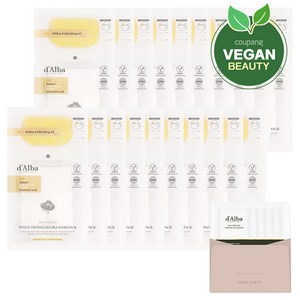 달바 화이트 트러플 더블 영양 보습 마스크팩 20p + 밸런싱 비건 젤 클렌저 3ml x 5p 세트, 1세트