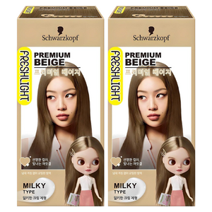프레쉬라이트 밀키타입 염색제, 프리미엄베이지, 2개