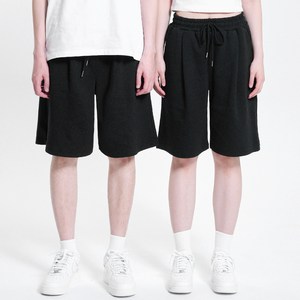 포슈어 남녀공용 원턱 와이드 버뮤다 반바지