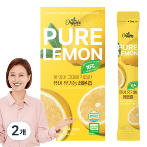 천호엔케어 퓨어 유기농 레몬즙, 300g, 2박스