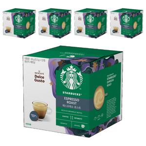 스타벅스 에스프레소 로스트 캡슐커피, 5.5g, 12개입, 5개