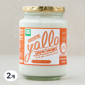 YOLLO 유기가공식품 인증 그릭 요거트 EXTRA, 450g, 2개