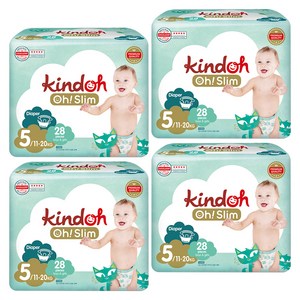 킨도 프리미엄 오슬림 밴드형 기저귀, 5단계, 112매