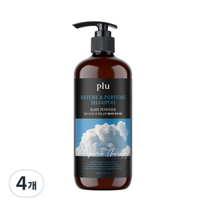 플루 네이처 앤 퍼퓸 샴푸 베이비 파우더향, 1000g, 4개