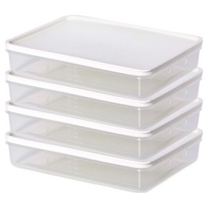 씨밀렉스 냉장고 냉동실 보관 정리 용기 화이트 1100ml, 4개입, 1개