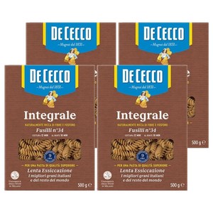 데체코 통밀 푸실리 인테그랄레, 500g, 4개