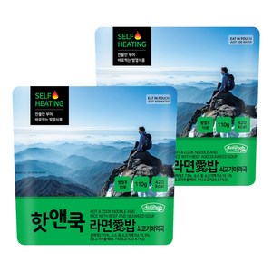 이지밥 핫앤쿡 라면애밥 쇠고기미역국, 110g, 2개