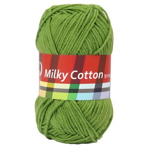브랜드얀 밀키코튼 레드라벨 뜨개실, 42올리브, 1개