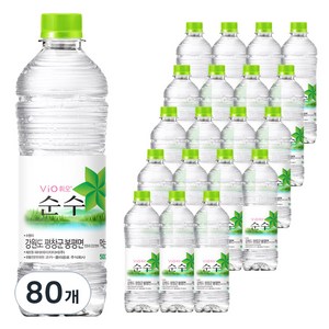 휘오 순수 생수, 500ml, 80개