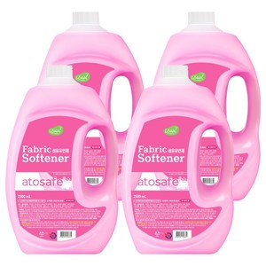 아토세이프 섬유유연제 핑크로즈 본품, 2.5L, 4개