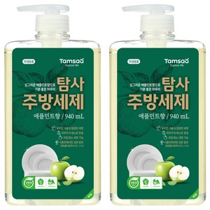 탐사 친환경 주방세제 애플민트향, 940ml, 2개