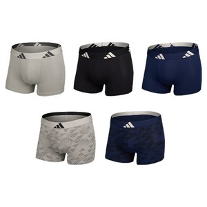 아디다스 남성용 냉감 통기성 아이코닉 올메쉬 로고 드로즈 5종 세트