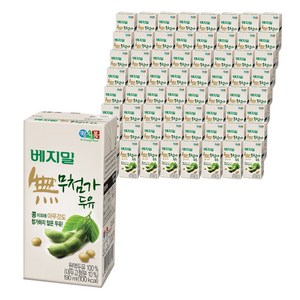 베지밀 무첨가 두유, 190ml, 64개