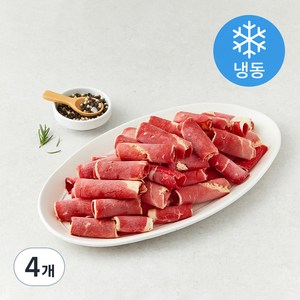 차돌양지 샤브샤브용 (냉동), 500g, 4개