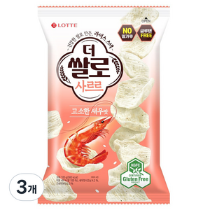 더쌀로 사르르 고소한새우맛, 100g, 3개