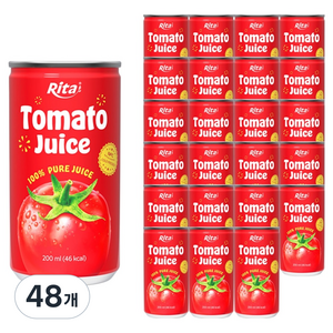 리타 토마토 주스, 200ml, 48개