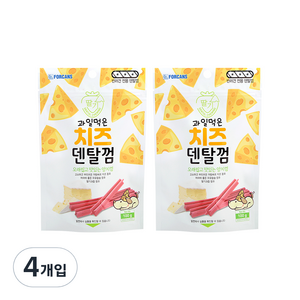 포켄스 과일먹은 치즈덴탈껌, 딸기, 100g, 4개