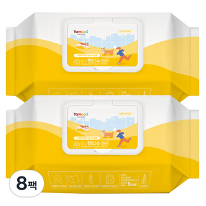 탐사 반려동물 저자극 눈 귀 입용 물티슈, 80매, 8팩