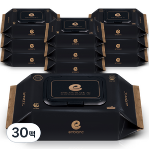 앙블랑 블랙 아기물티슈 캡형