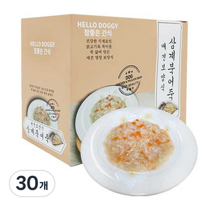 참좋은간식 애견보양식 파우치, 혼합맛(삼계/북어), 80g, 30개