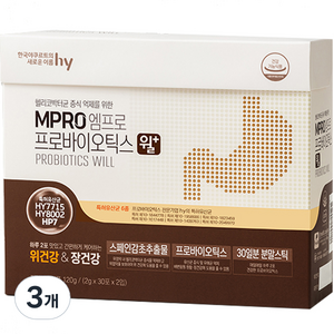 한국야쿠르트 엠프로 프로바이오틱스 윌 플러스, 2g, 3개