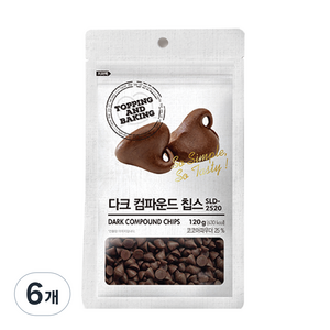 큐원 다크 컴파운드 칩스, 6개, 120g