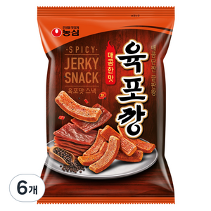 농심 육포깡 매콤한맛, 90g, 6개