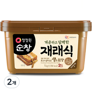 청정원순창 재래식 생된장, 2개, 1kg