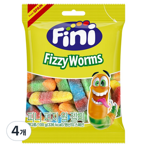 Fini 피지 웜 젤리, 100g, 4개