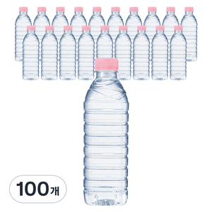 CRYSTAL 무라벨 생수, 500ml, 100개
