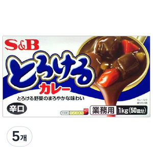 토로케루 에스비 카레 소스믹스 매운맛, 1kg, 5개