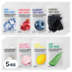 은율 퓨리티 마스크팩 22ml x 5p x 8종 세트, 5세트