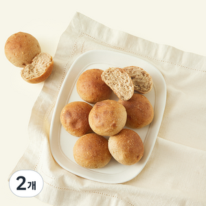 바른식방 통밀 모닝빵, 440g, 2개