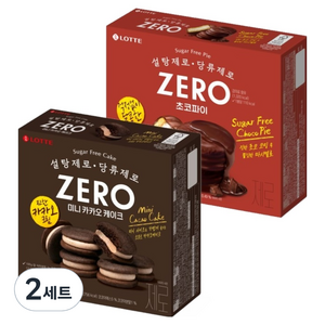 롯데제로 초코파이 336g + 카카오케이크 171g 세트, 2세트