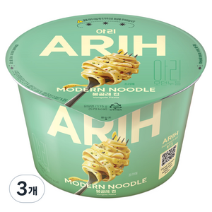 팔도 아리 모던누들 봉골레 컵 115g, 3개