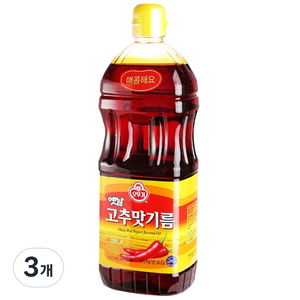 오뚜기옛날 고추맛기름, 1.5L, 3개