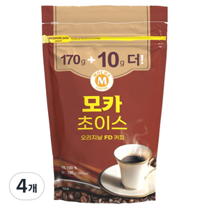 모카씨엔티 초이스 오리지날 FD 원두커피믹스, 180g, 1개입, 4개