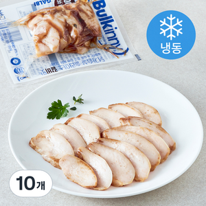 벌키니 닭가슴살 슬라이스 갈비맛 (냉동), 100g, 1개입, 10개