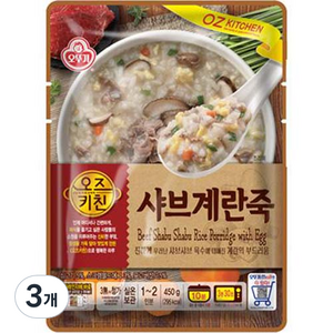 오즈키친 샤브계란죽, 450g, 3개