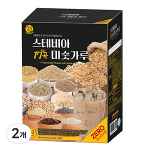 우리차 스테비아 17곡 미숫가루 40p, 2개, 800g