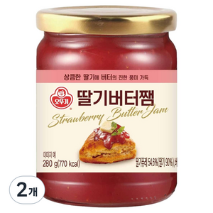 오뚜기 딸기버터쨈, 280g, 2개