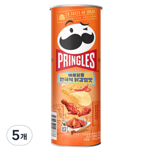 프링글스 매콤달콤 한국식 닭강정맛, 100g, 5개