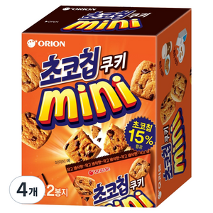 오리온 초코칩쿠키 미니, 90g, 4개