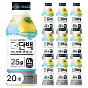 더단백 워터 프로틴 백자몽, 400ml, 20개