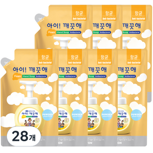 아이깨끗해 핸드워시 거품형 리필 순, 28개, 200ml