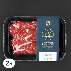 목우촌 국내산 소고기 토시살 2등급 구이용 (냉장), 200g, 2개